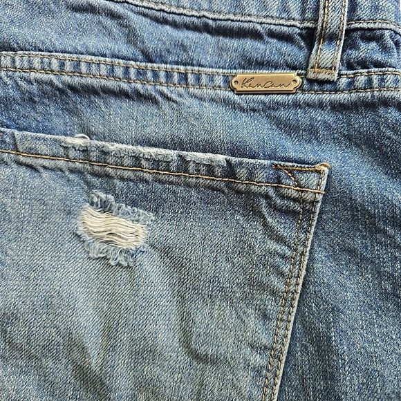 KanCan Shorts Cutoff Womens 26 Distressed Mediu Wash Denim High Rise Frayed 26x4 - Picture 5 of 9